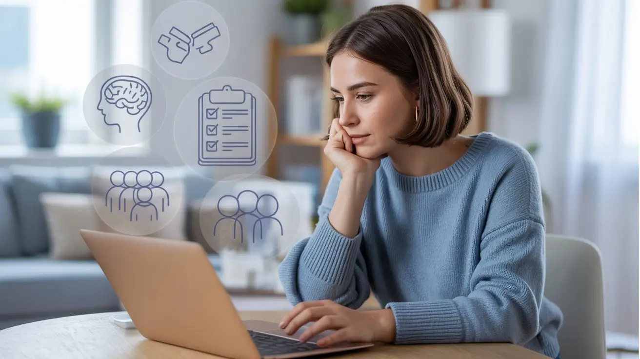 An image of digital illustration of Adult ADHD Online Treatment